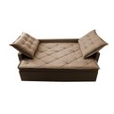 Ver imagem 5 de Sofá Sem Caixa Retrátil e Reclinável 1,65m Cama inBox Studio Suede Velusoft Castor