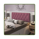 Ver imagem 1 de Cabeceira de Cama Queen Estofada Capitone Pari 1,60 X 55 Rosa Suede