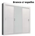 Ver imagem 1 de Guarda roupa Herval PH 1708 - Branco - Com espelho - 3 portas de correr
