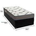 Ver imagem 3 de Cama Box Baú e Colchão Light Espuma D33 Solteiro Ortobom: Preto
