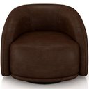 Ver imagem 5 de Kit 02 Poltronas Decorativas Giratória Angelina M03 Couríssimo Marrom - Lyam Decor