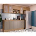 Ver imagem 1 de Cozinha Completa Botanic 7 Peças (3 Armários + 2 Balcões + 2 Complemento) M656 Nogueira/fendi -