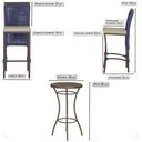 Ver imagem 2 de Mesa Bistrô e 4 Banquetas Roma Marrom Corda Náutica Estofado 7 Trama Original