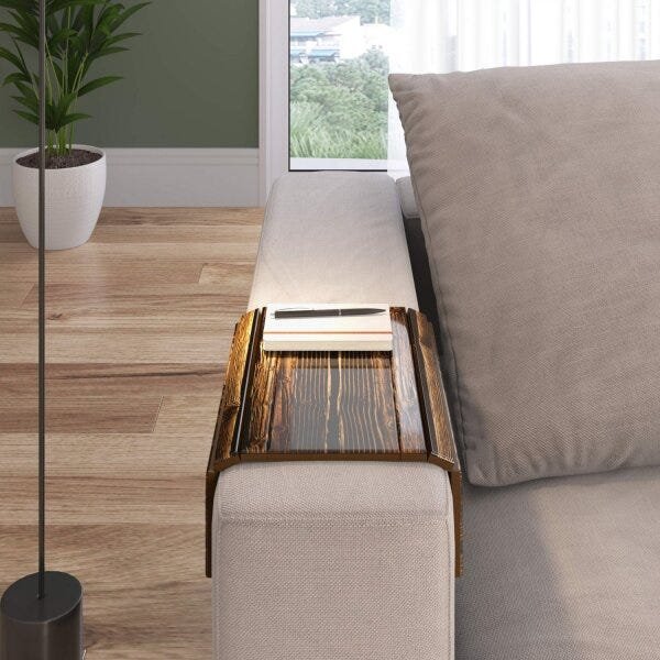 Esteira Flexível para Braço de Sofá Wood Amadeirado Isadora Design - 1