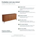 Ver imagem 4 de Buffet Bend 180 cm Porta Frisada Incolar Cedro com Pé Preto