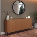 Ver imagem 1 de Buffet Bend 180 cm Porta Frisada Incolar Cedro com Pé Preto