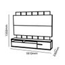 Rack com Painel Sena Suspenso para TV de até 70 - Carvalho/Off Ártico - 4