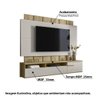 Rack com Painel Sena Suspenso para TV de até 70 - Carvalho/Off Ártico - 2