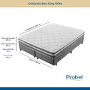 Ver imagem 2 de Conjunto Box King Mola Ensacada Prodormir Akira (193x203x46cm)