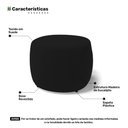 Ver imagem 3 de Kit 02 Puffs Decorativos Living Aisha Orgânico Redondo Suede Preto - Desk Design