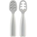 Ver imagem 1 de Kit Colher De Treinamento Cinza Introdução Alimentar Infantil 6 Meses Buba