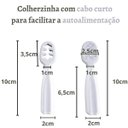 Ver imagem 3 de Kit Colher De Treinamento Cinza Introdução Alimentar Infantil 6 Meses Buba