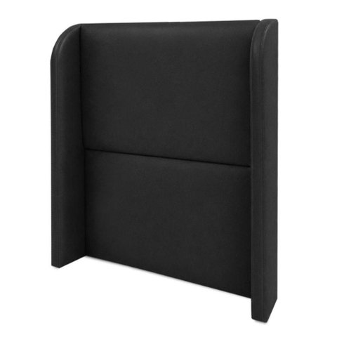 Cabeceira Solteiro 100 cm com Frame Imperial Corino Preto Impo