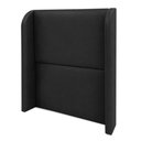 Ver imagem 1 de Cabeceira Solteiro 100 cm com Frame Imperial Corino Preto Impo