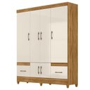 Ver imagem 2 de Guarda Roupa Casal Ambiente Ms912 e Cômoda Ms913 Freijó Off White – Moval
