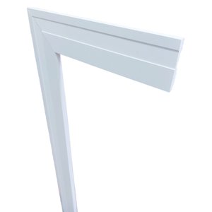 Moldura/rodapé de Poliestireno Frisado - Branco - 5cm de Altura (5x1x240cm)