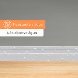 Rodapé de Poliestireno 7cm de Altura Frisado Branco (7x1x240cm) - Formix 3d - 3