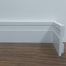 Rodapé de Poliestireno 7cm de Altura Frisado Branco (7x1x240cm) - Formix 3d - 7