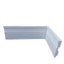 Ver imagem 1 de Rodapé de Poliestireno 7cm de Altura Frisado Branco (7x1x240cm) - Formix 3d