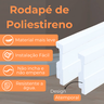 Rodapé de Poliestireno 10cm de Altura Frisado Branco - (10x1x240cm) - Formix 3d - 2