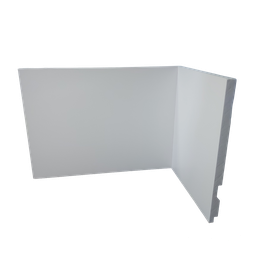 Rodapé de Poliestireno 15cm de Altura Liso Branco (15x1x240cm) Formix 3d - 1