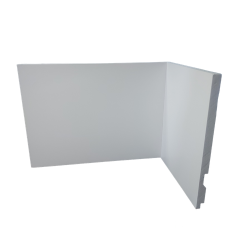 Rodapé de Poliestireno 15cm de Altura Liso Branco (15x1x240cm) Formix 3d