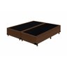 Base Box Queen Bipartido Keiko Camas Suede Marrom 30x158x198 - 1