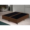 Base Box Queen Bipartido Keiko Camas Suede Marrom 30x158x198 - 2