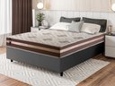 Ver imagem 1 de Conjunto Cama Box Espuma Espuma Chicago Marrom Casal 138x188x57