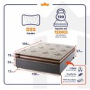Ver imagem 2 de Conjunto Cama Box Espuma Espuma Chicago Marrom Casal 138x188x57