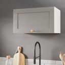 Ver imagem 1 de Armário Aéreo 1 Porta Basculante 60cm Arizona CabeCasa MadeiraOriginals Cinza/Branco