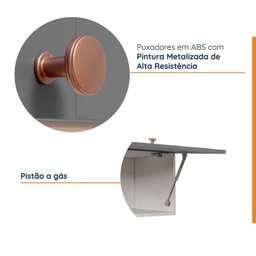 Armário Aéreo 1 Porta Basculante 60cm Arizona Cabecasa Madeiramadeira - 5