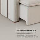 Ver mais imagens de Sofá Cama Casal Retrátil e Reclinável 3 Lugares Bouclé Bege Creta 200cm