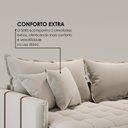 Ver imagem 5 de Sofá Cama Retrátil em Madeira Eucalipto e Bouclê 200cm Creta