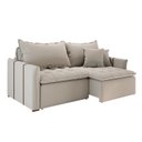 Ver imagem 2 de Sofá Cama Retrátil em Madeira Eucalipto e Bouclê 200cm Creta