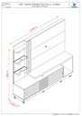 Ver imagem 3 de Rack Frizz Plus para Tv de até 60 Polegadas (com Rodízios) - Cinamomo / Off White - Madetec