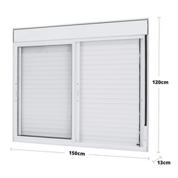Janela de Alumínio Branco | Persiana Integrada | Linha Premium | Atlântica A=1,20m x L=1,50m - 6