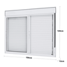 Janela de Alumínio Branco | Persiana Integrada | Linha Premium | Atlântica A=1,20m x L=1,50m - 6