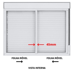 Janela de Alumínio Branco | Persiana Integrada | Linha Premium | Atlântica A=1,20m x L=1,50m - 11