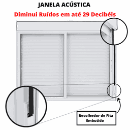 Janela de Alumínio Branco | Persiana Integrada | Linha Premium | Atlântica A=1,20m x L=1,50m - 9