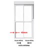 Porta de Alumínio Branco | Persiana Integrada | Linha Premium | Atlântica A=2,30m x L=1,50m - 9