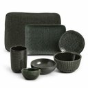 Ver imagem 1 de Conjunto Sushi 42 Peças Travessas Ramequins Copos Molheiras Cerâmica Verde Porto Brasil