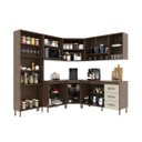 Ver imagem 2 de Cozinha Modulada Completa Fidelitá Lisboa 7 Peças 410cm 16 Portas 3 Gavetas com Tampo