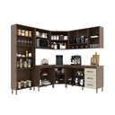 Ver imagem 3 de Cozinha Modulada Completa Fidelitá Lisboa 7 Peças 410cm 16 Portas 3 Gavetas com Tampo