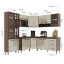 Ver imagem 4 de Cozinha Modulada Completa Fidelitá Lisboa 7 Peças 410cm 16 Portas 3 Gavetas com Tampo