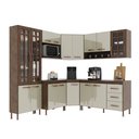 Ver imagem 2 de Cozinha Modulada Completa Fidelitá Lisboa 7 Peças 410cm 16 Portas 3 Gavetas com Tampo