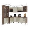 Cozinha Modulada Completa Fidelitá Lisboa 7 Peças 410cm 16 Portas 3 Gavetas com Tampo - 4
