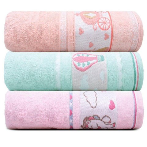 Jogo de Toalha de Banho Infantil 3 Peças Kids 68x110cm Appel Feminino