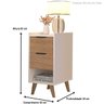 Mesa de Cabeceira Apartamento Pé Palito Off White / Cinamomo - Comprar Moveis em Casa - 3