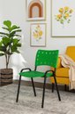 Ver imagem 1 de Cadeira Iso para Escola Escritório Comércio Verde Base Preta Ecomhome